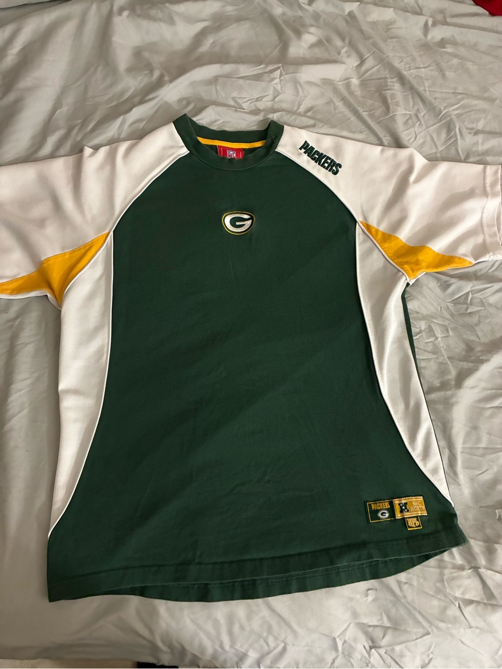 NFL Green, White & Yellow Green Bay Packers Kids Short Sleeve Jersey